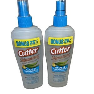 2 Cutter Skinsations Mosquito Insect Repellent Pump Spray Aloe Vitamin E 7.5 oz